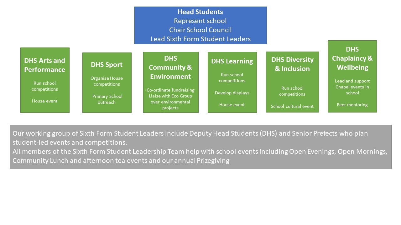 Sixth form student leadership structure