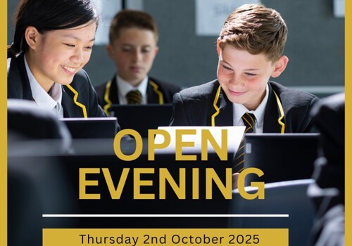 Open Evening: Thursday 2nd October 2025